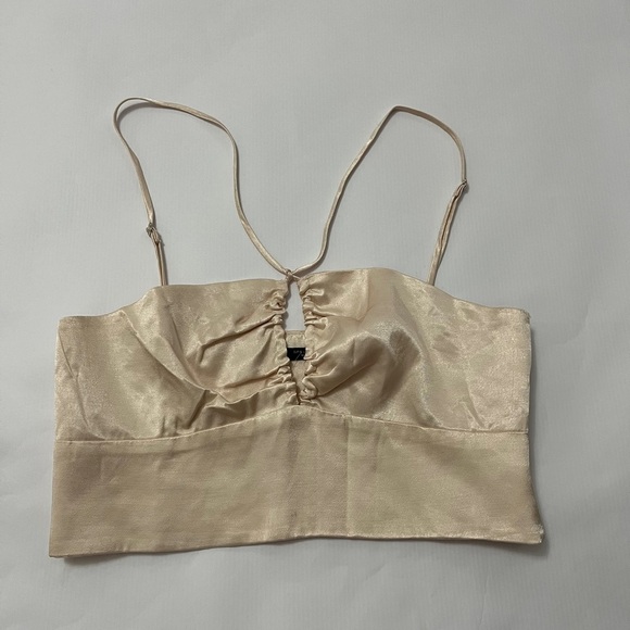 brand new - ZARA satin effect halter crop - size small - Picture 8 of 9